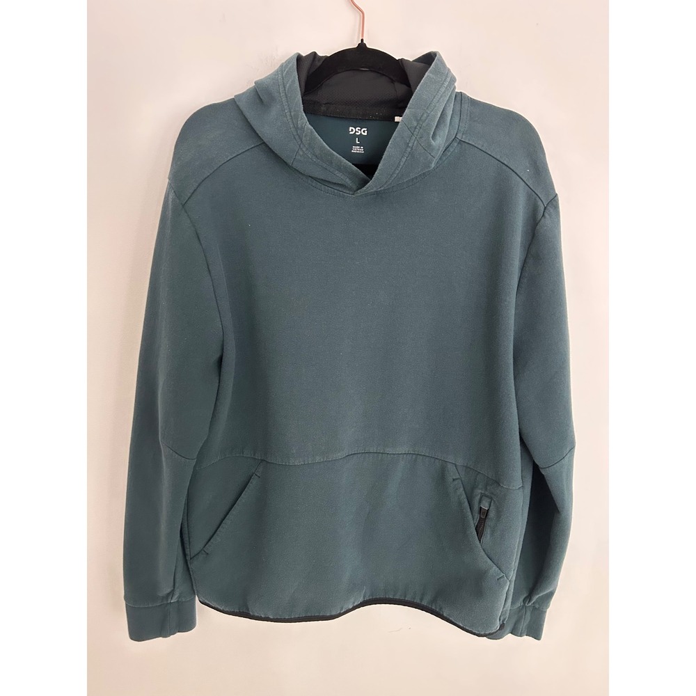 DSG Mens Everyday Cotton Spandex Blend Hoodie Pine Green Large RN104141